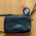 Banana Republic Black leather lg east west tote + Kelly and Katie black wristlet