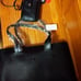 Banana Republic Black leather lg east west tote + Kelly and Katie black wristlet