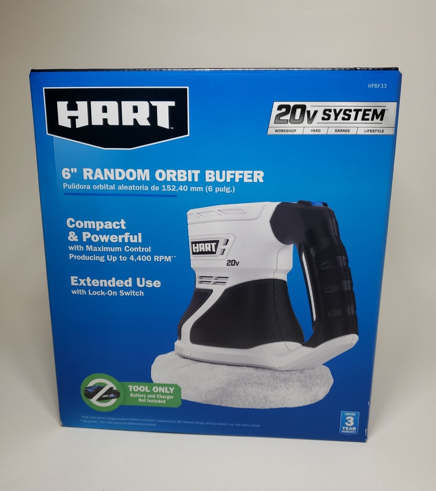 HART 20-Volt 6 Random Orbit Buffer & Polisher (battery NOT Included)