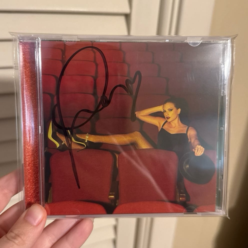 taylor swift the life of a showgirl cd with signed photo #4