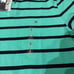 New Tommy Hilfiger Turquoise Striped Polo Shirt Size S