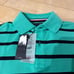 New Tommy Hilfiger Turquoise Striped Polo Shirt Size S