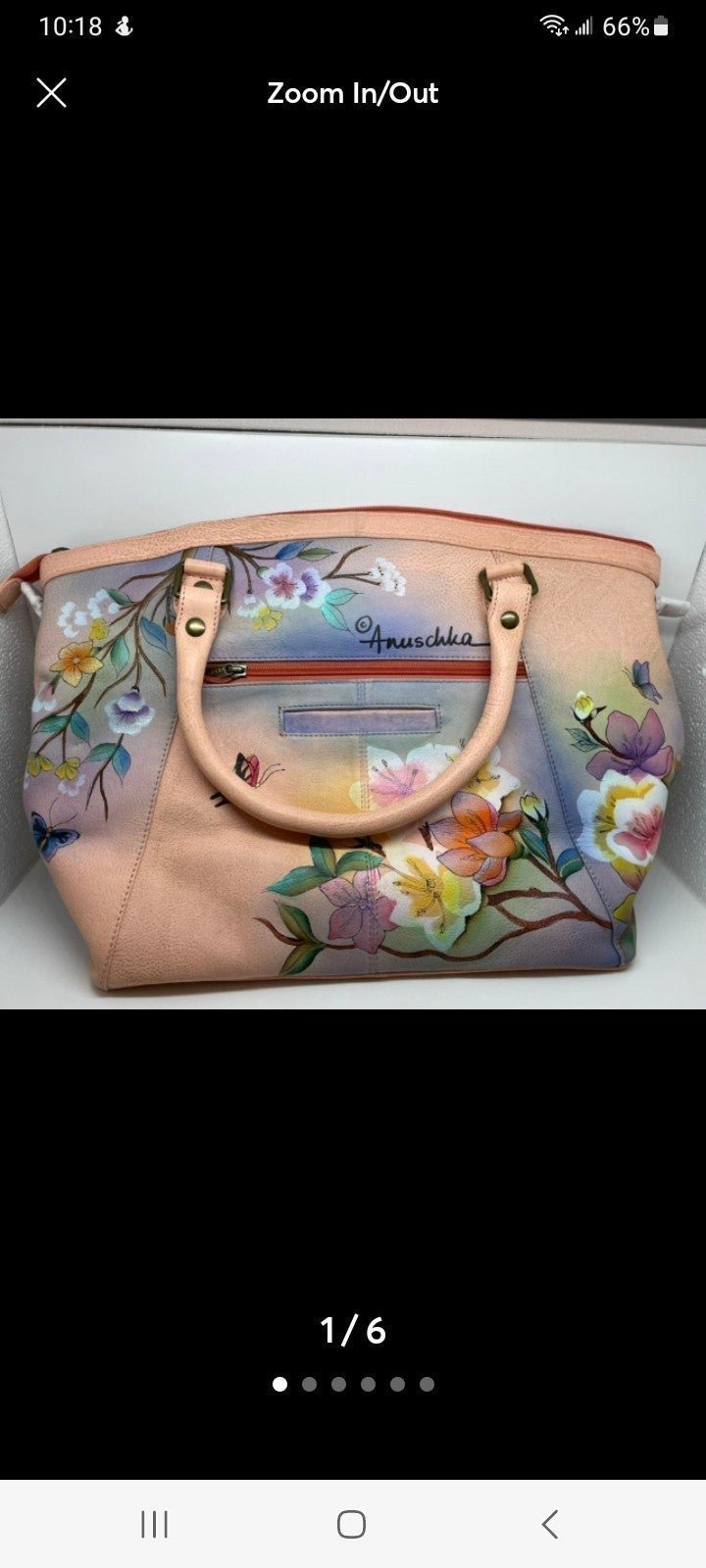 Anuschka Japanese Garden Satchel NWOT