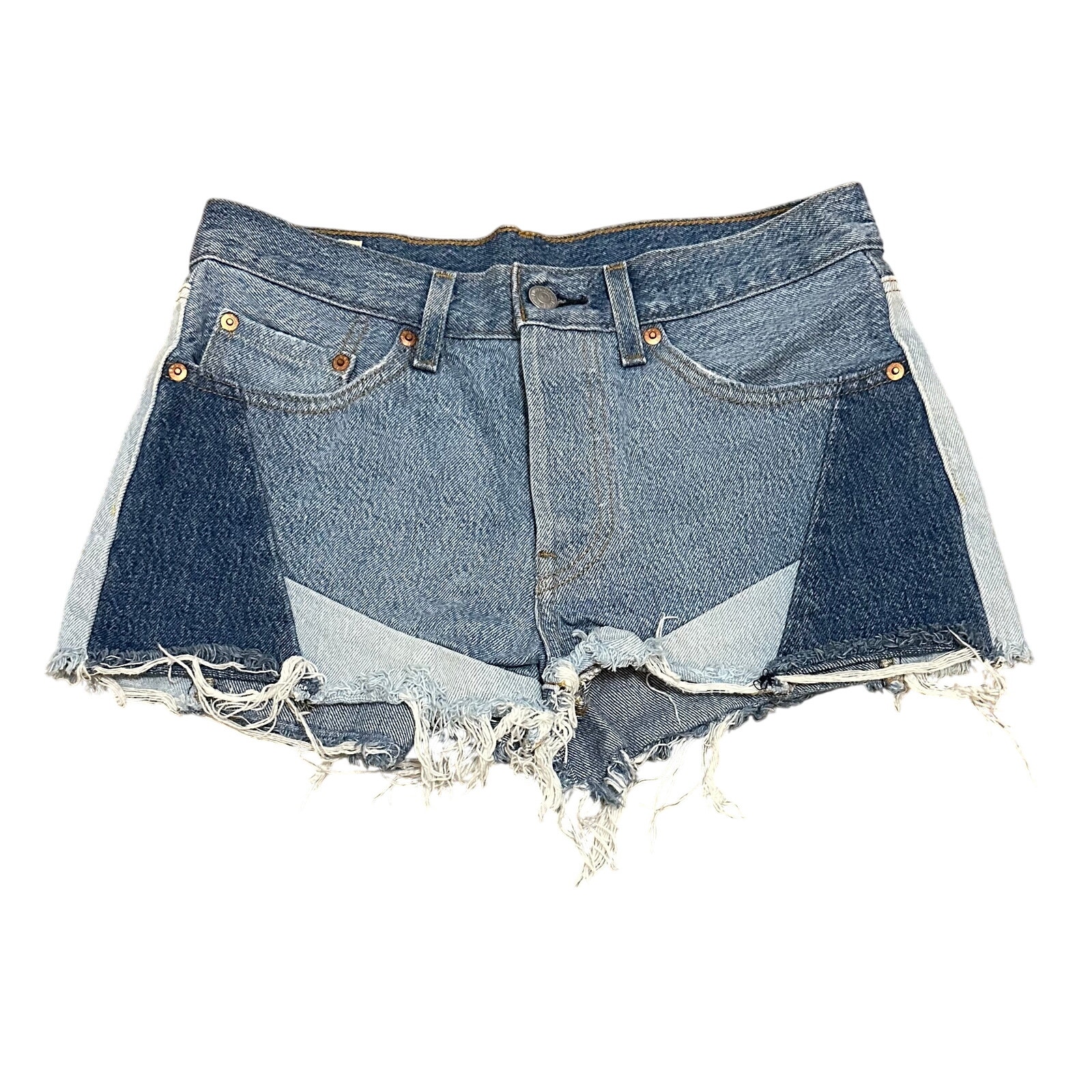 Levi's 501® Altered Shorts Patchwork Denim Cutoffs Size 26