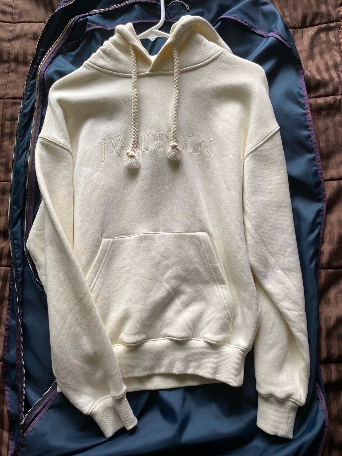 J.W. Anderson off white cream hoodie sweatshirt