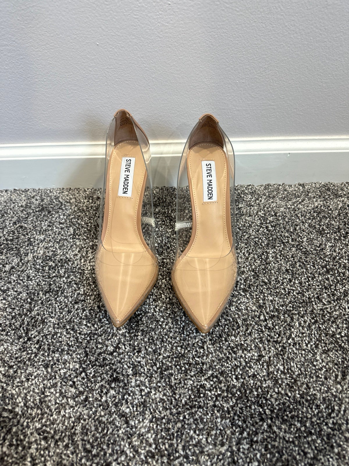 Steve Madden vala clear heels