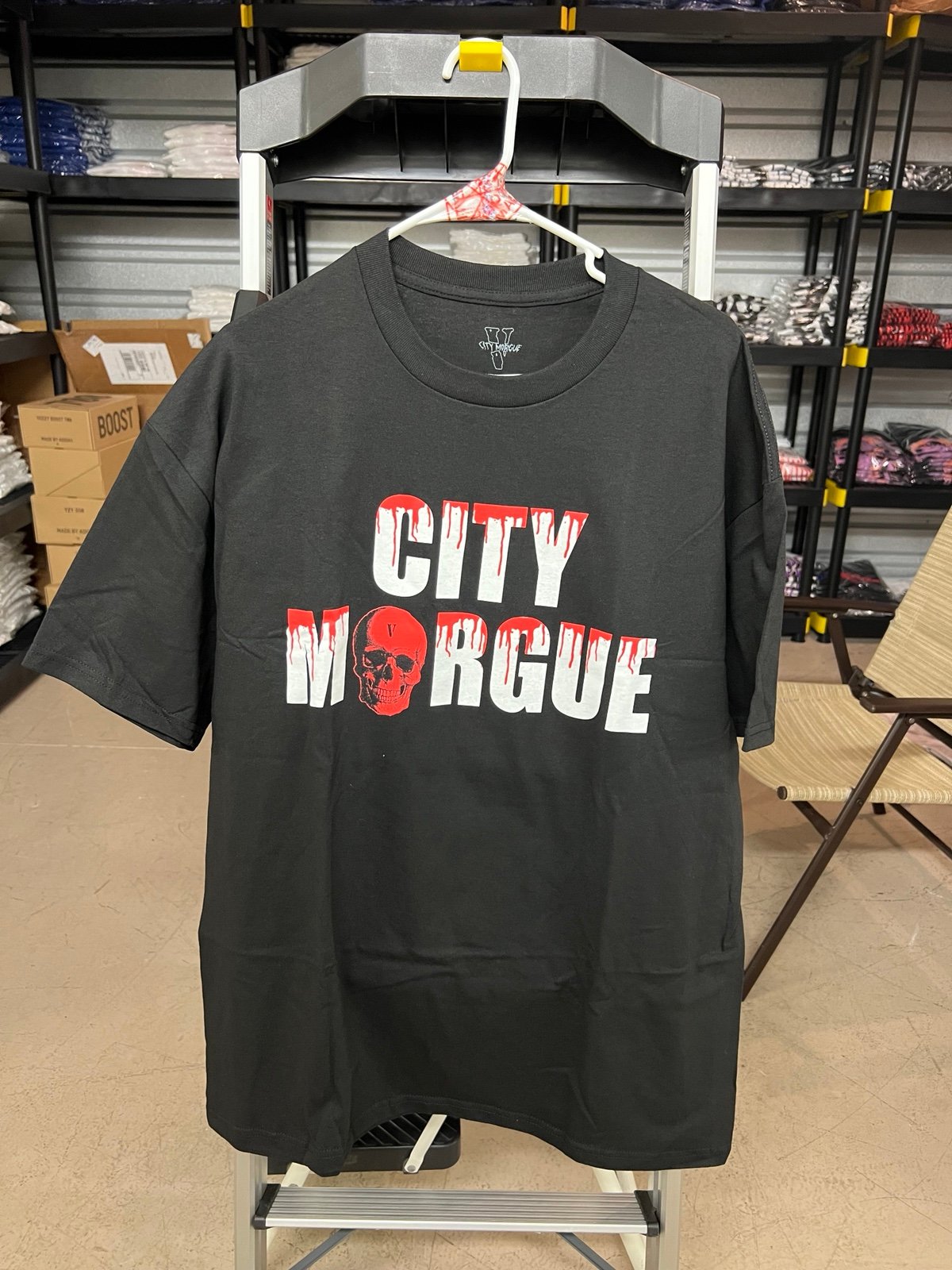 Vlone x city morgue drip tee