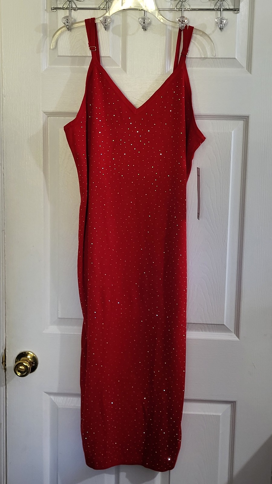 Madden Girl women red maxi dress stretch sleeveless size 3x