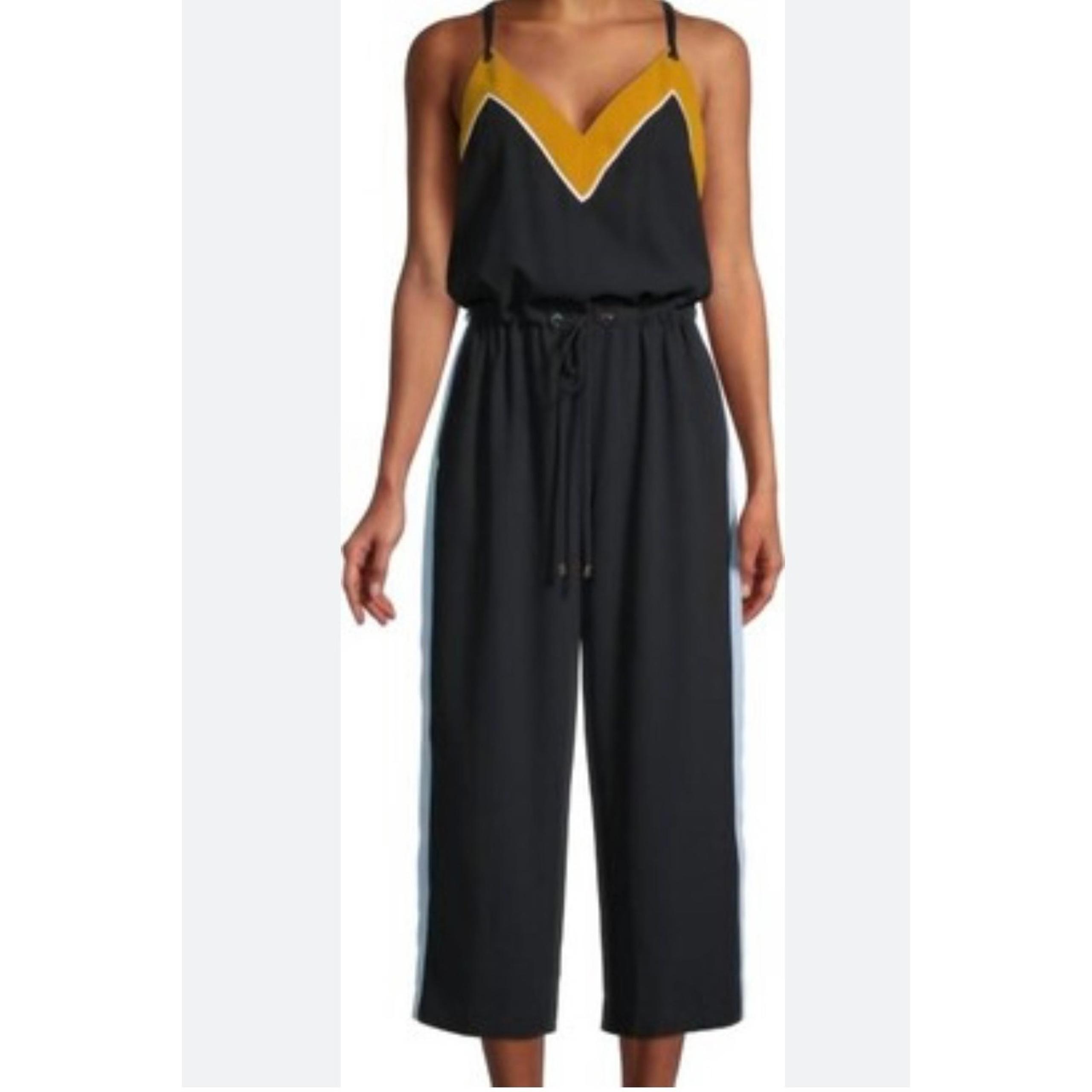 Ted Baker Women’s Darvva Sleeveless V Neck Drawstring Cropped Jumpsuit size 1