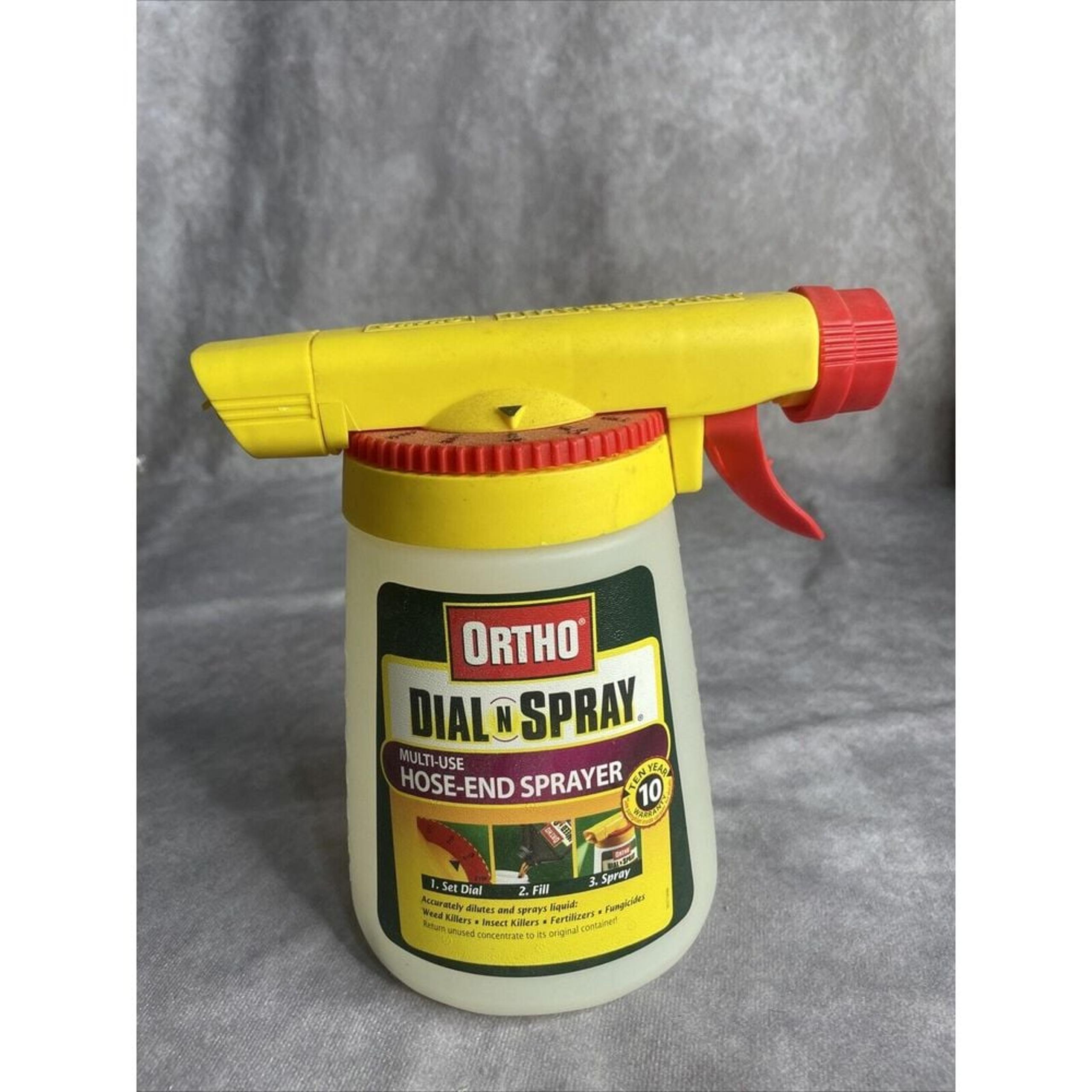 Genuine Ortho Dial 'N Spray Multi-Use Hose-End Garden Lawn Feeder Sprayer Bottle