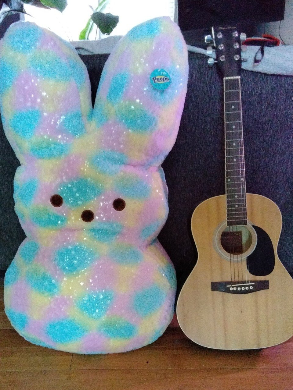 Extra Large Jumbo Rainbow Peeps Plush Easter Bunny Candy 35