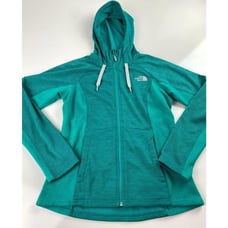 The North Face Castle Crag Hooded Full Zip Jacket Womens Small Green AY0243