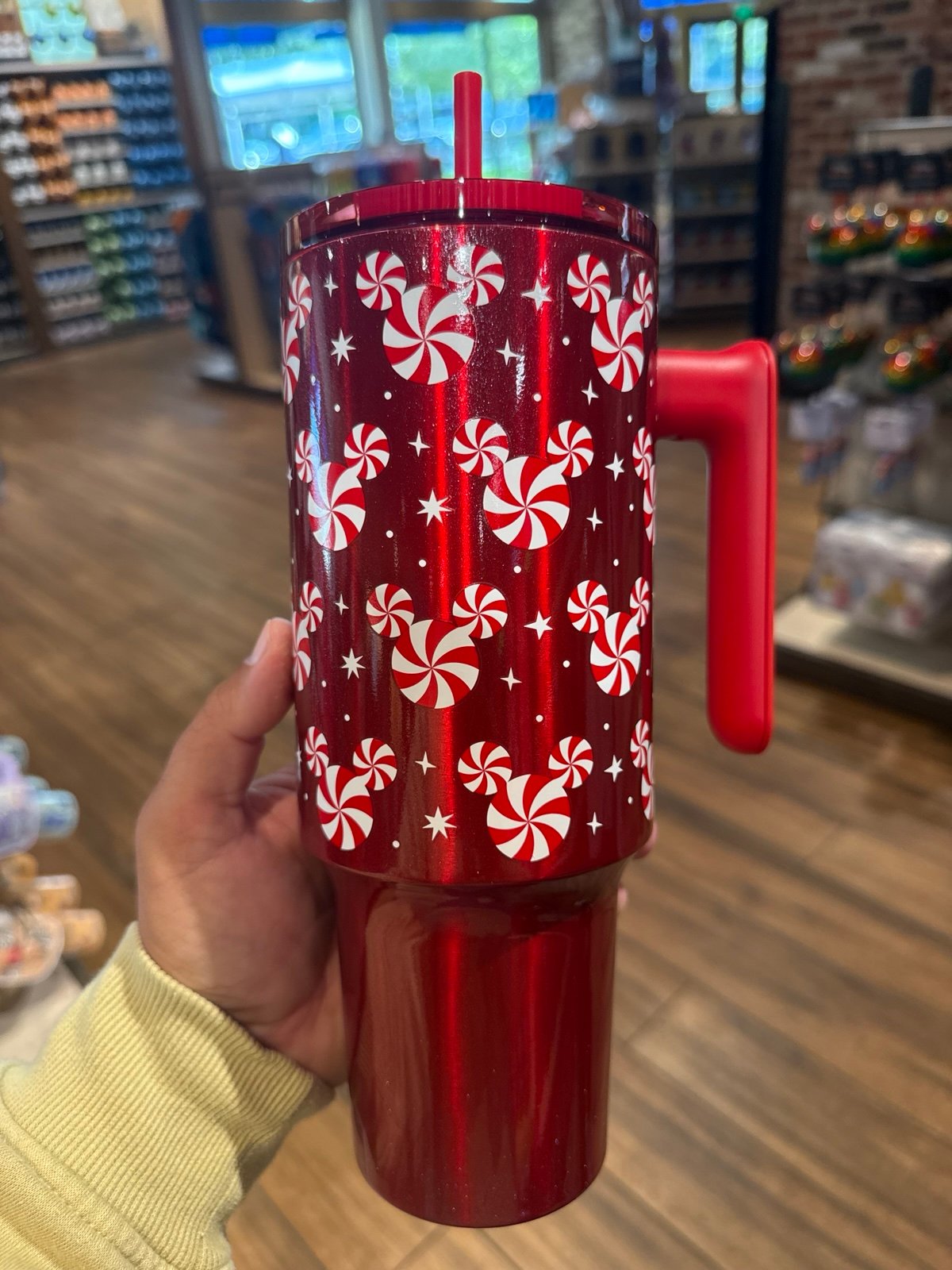 Mickey Mouse Peppermint Swirl 40 oz Starbucks Stainless Steel Tumbler