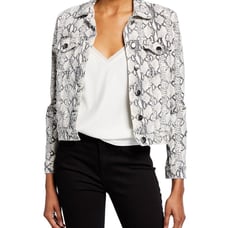 FRAME Gris Multi Denim Python Jacket S