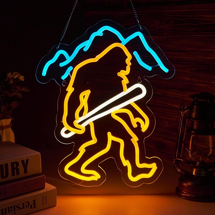 NEW Bigfoot Neon Sign Sasquatch Neon Sign for wall decor Bedroom Game Room