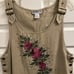 Vintage Haik's Khaki Painted Flower Jumper Size L