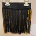 WEISSMAN Dance Costume SET IT ALL FREE 13688 fringe flapper gold- Child 7/8