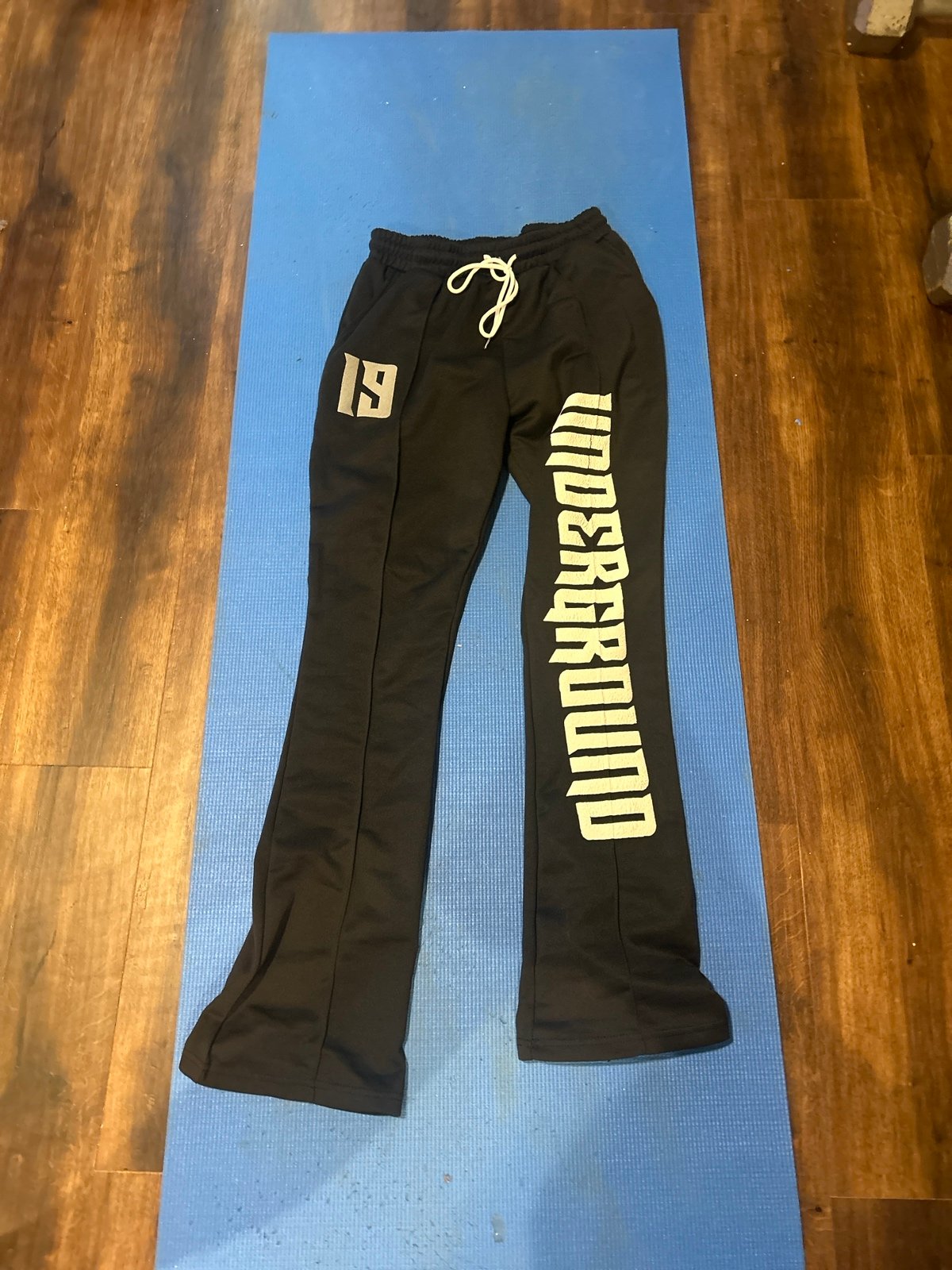 Mens Black Flared sweatpants Brand new