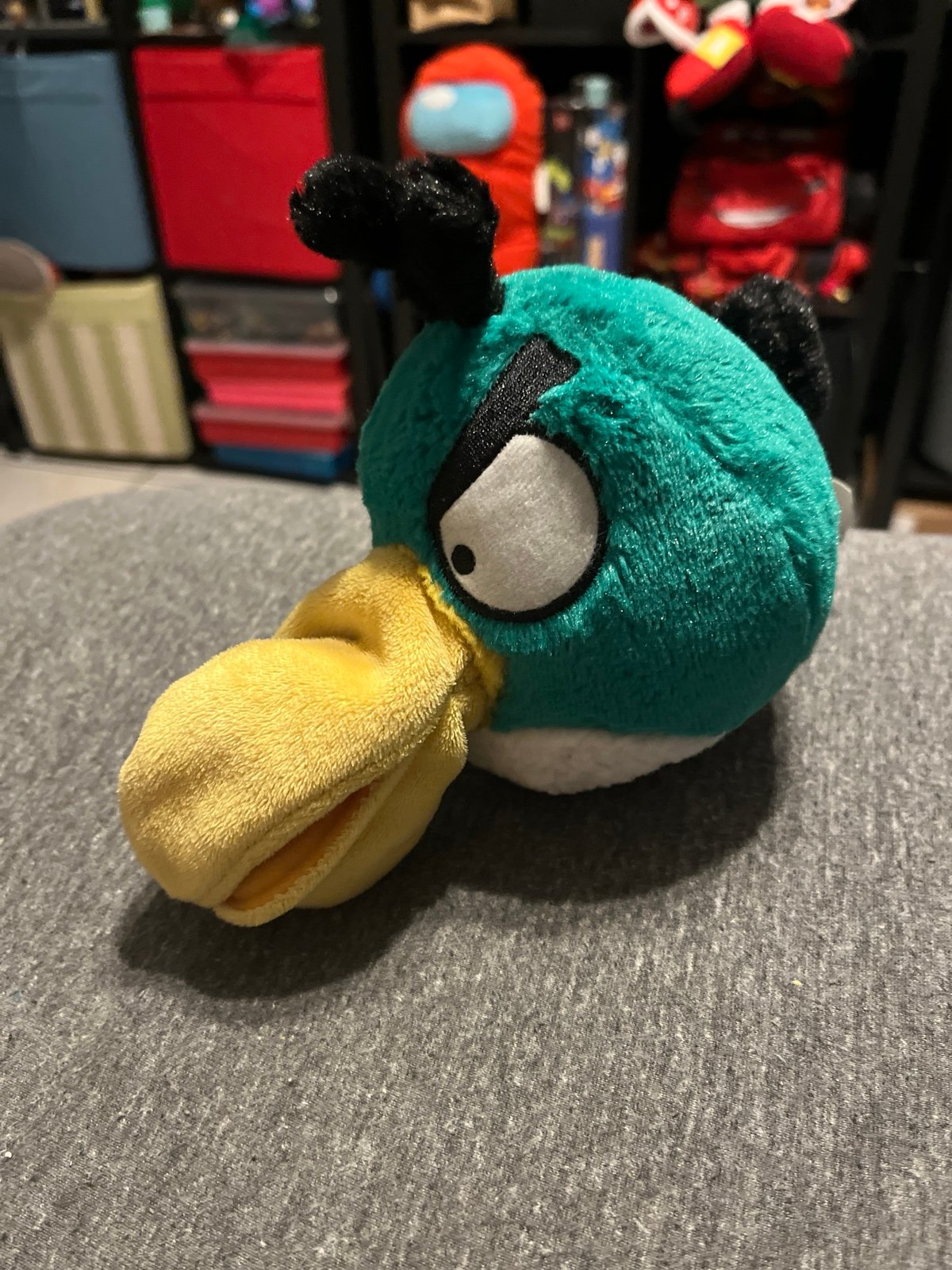 Hal boomerang bird open beak angry bird plush