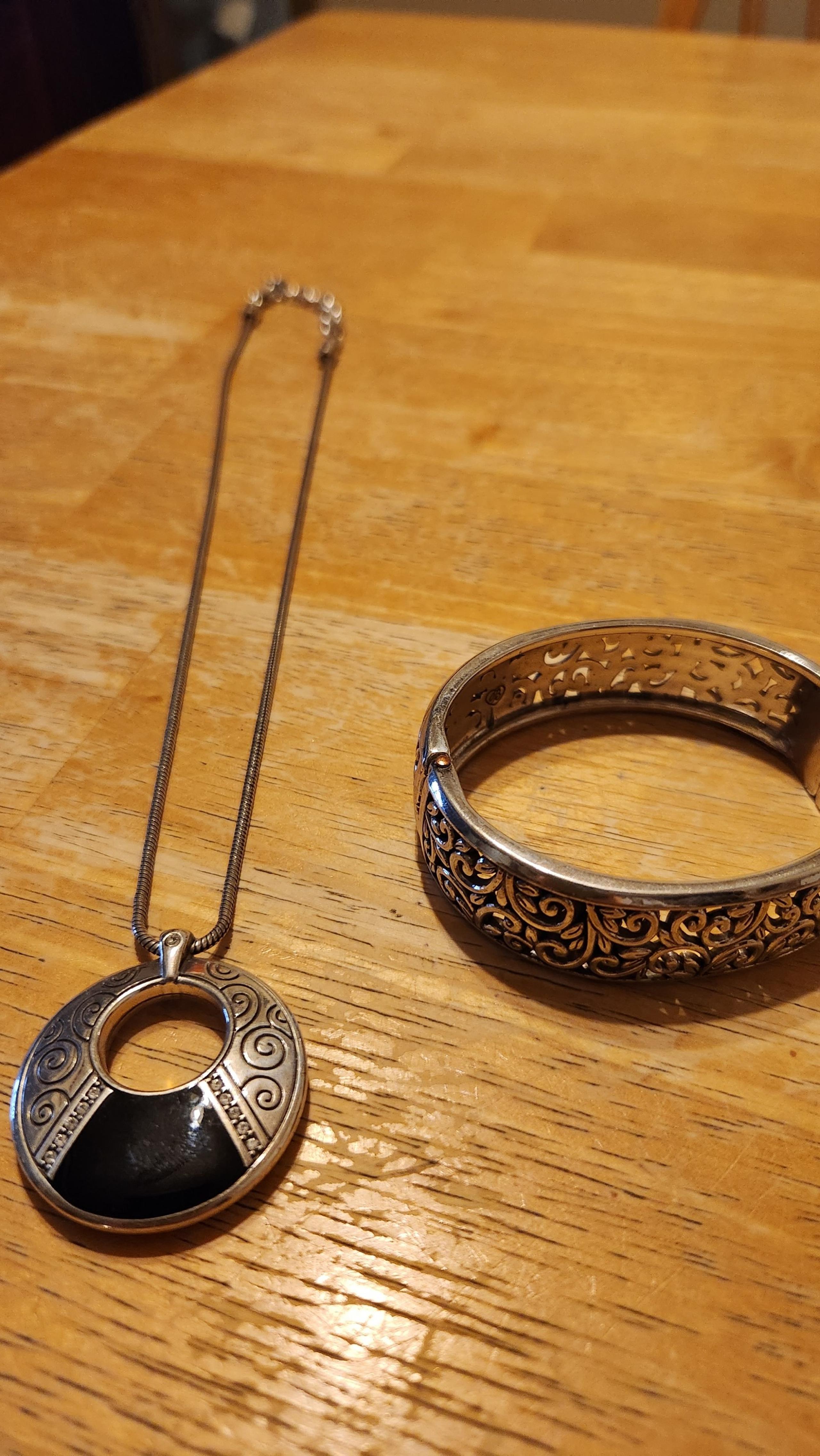 Brighton Women's Matching Necklace and Bracelet Reversible Necklace