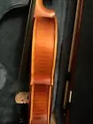Handmade Flamed Violin 4/4 Professional Solid Maple Wood Shoulder Holder, Bow - detail