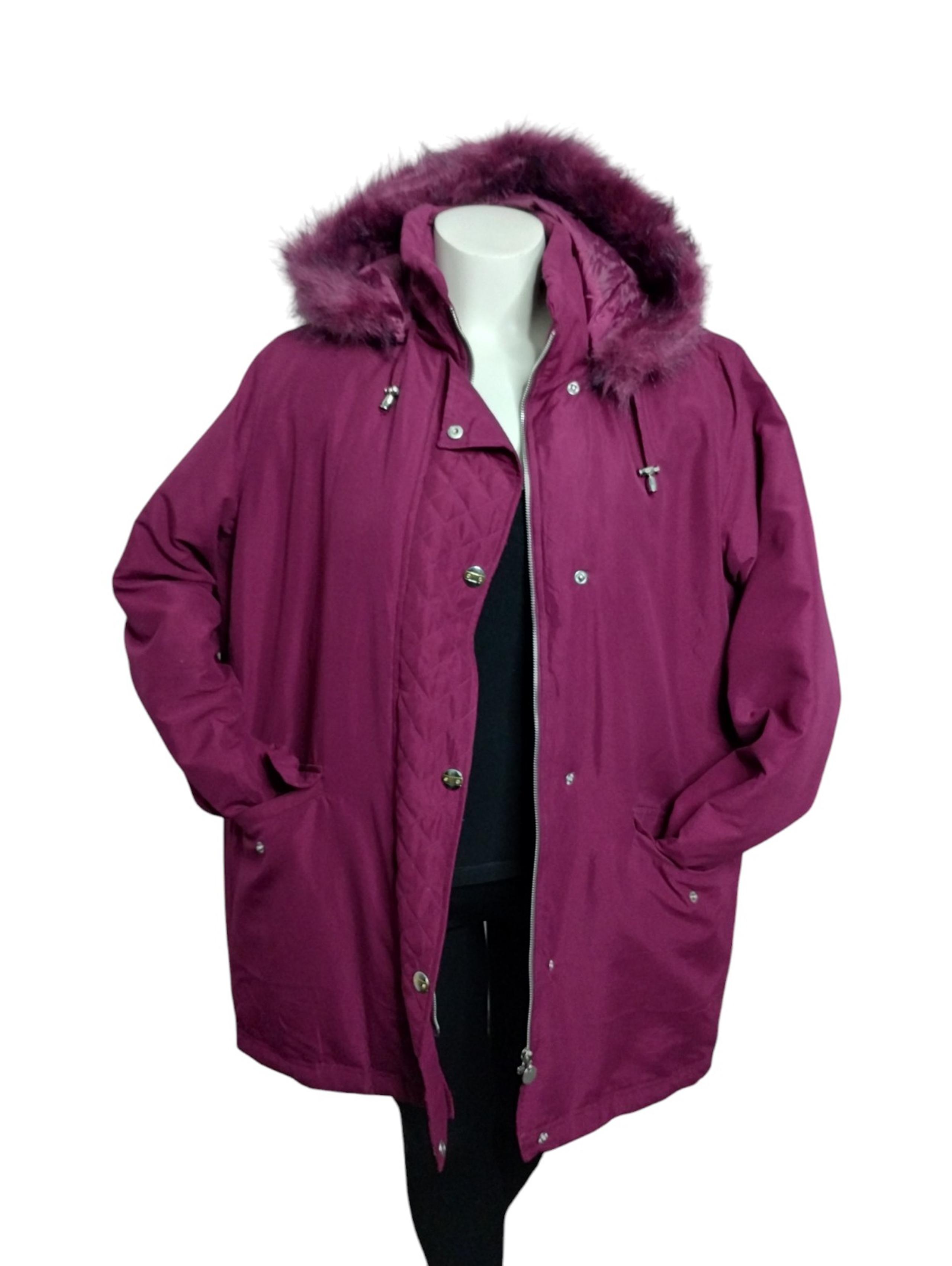 Women Within Plus size 22/24 Hooded Microfiber DOWN Parka Cozy Warm Winter Soft