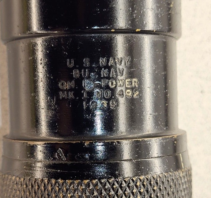 Very Nice 1939 U.S. Navy Quartermaster's Mark 1 Spyglass WWII Military Scopes