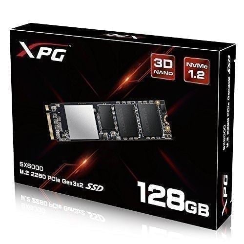 ADATA XPG SX6000 SSD PCIe 128GB 3D NAND Gen3x2 M.2 2280 NVMe ASX6000NP-128GT-C
