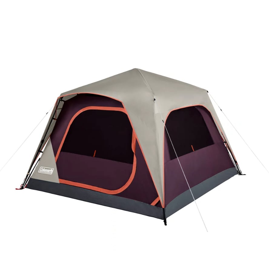 Coleman Skylodge Instant Cabin 4 Person Tent, Blackberry 7.5 x 7.5 ft FREE SHIP