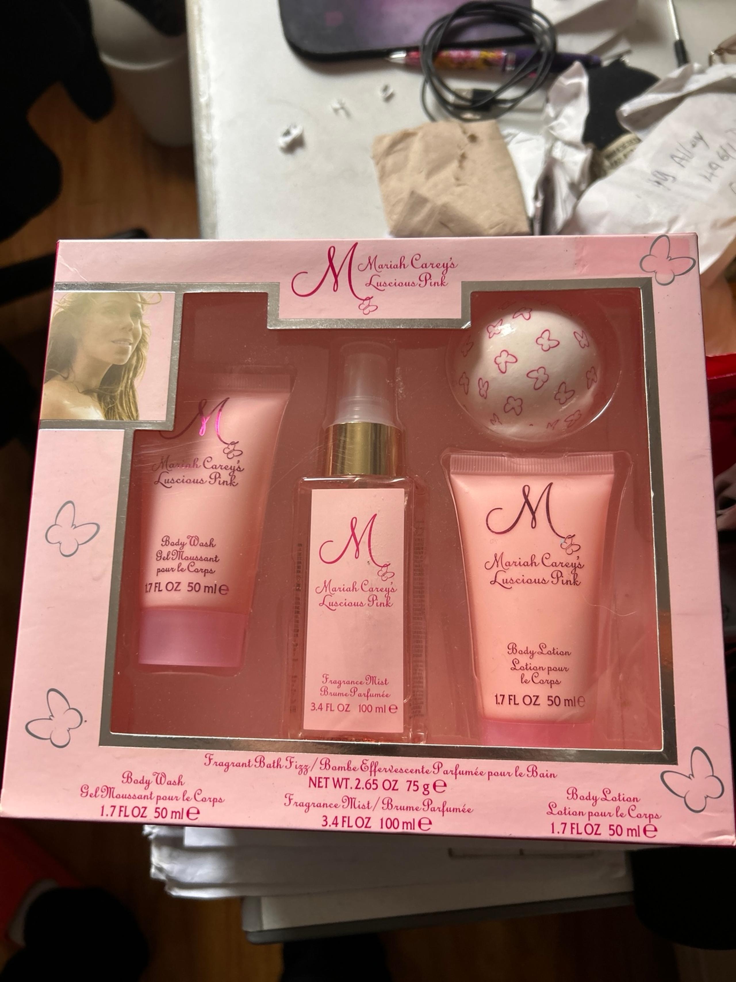 NEW Mariah Carey LUSCIOUS PINK 3-pc Gift Set Perfume Lotion Body Wash