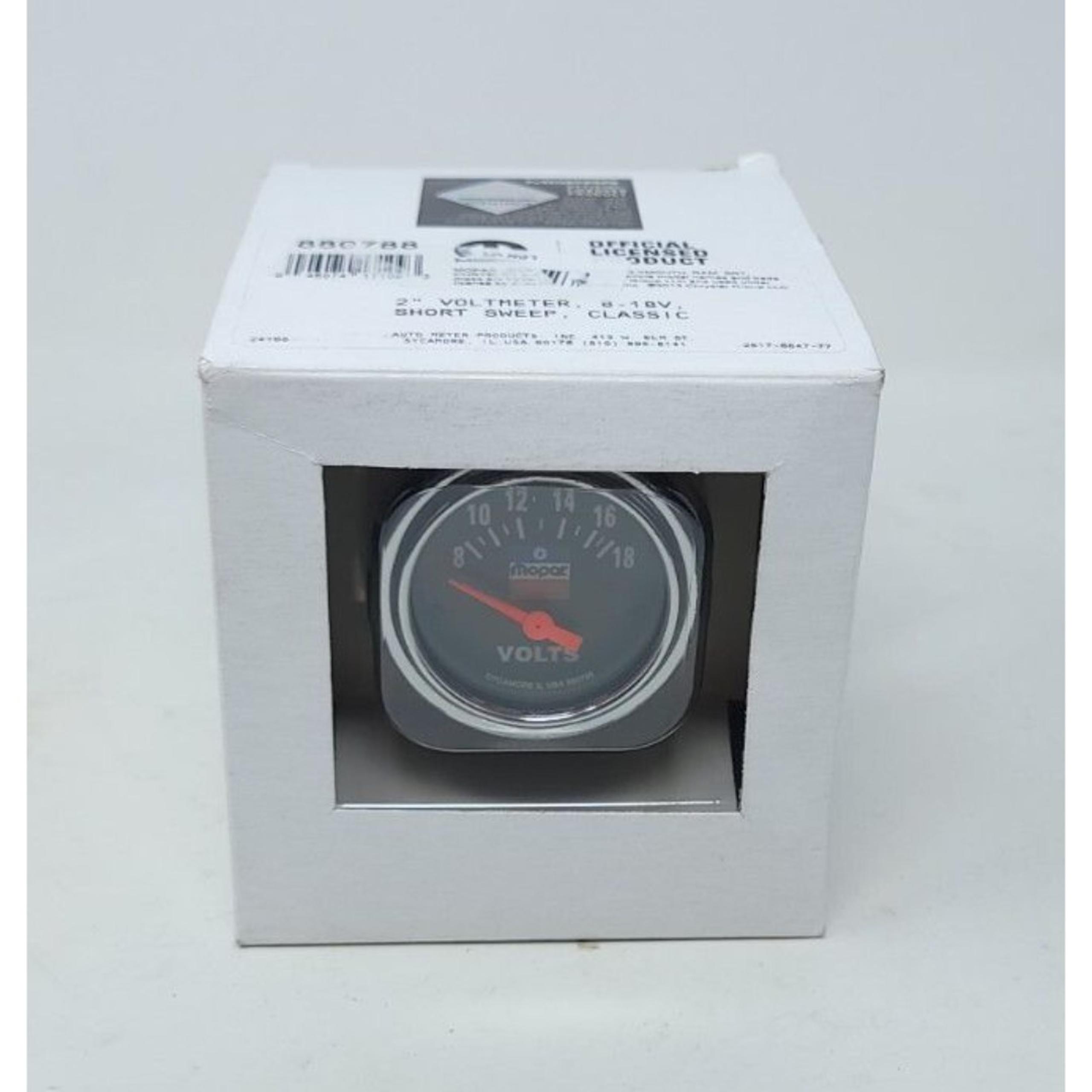 Autometer 880788 Mopar Classic Voltmeter Genuine Mopar Licensed Part
