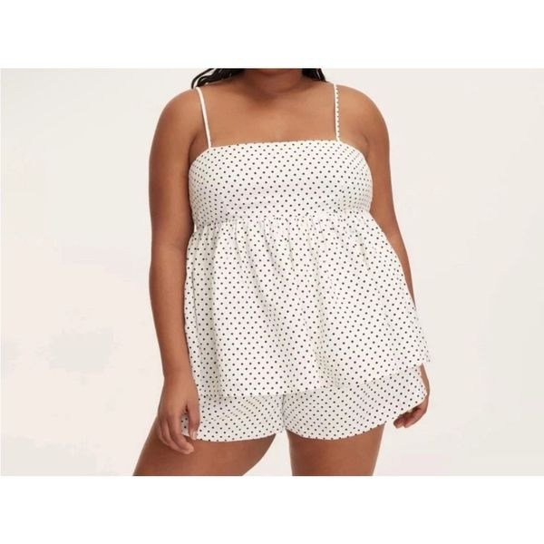 Kate Spade Mini Polka Dot Linen Babydoll shirt Target L NWT
