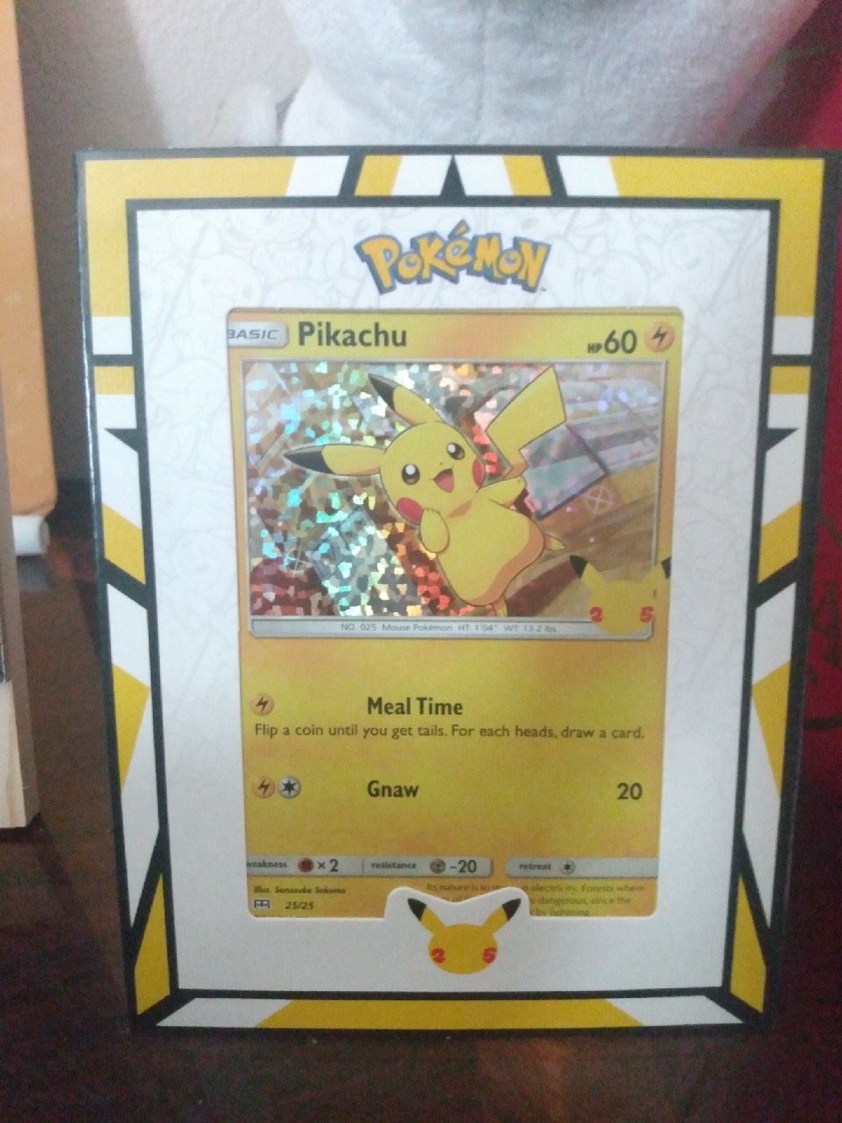 Pikachu holo mcdonalds card