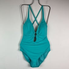 Bleu Rod Beattie NWOT Blue Ring Me Up One-Piece Swimsuit Size 14