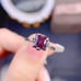 Asscher Cut Alexandrite Gemstone Solitaire Ring 6mm, Lab Created Alexandrite