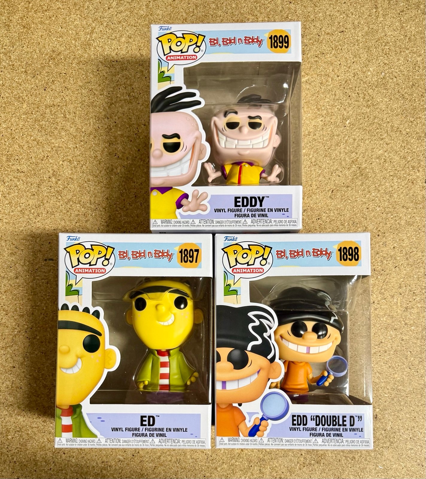 Funko Pop! Animation Ed, Edd (Double D), & Eddy #1897 1898 1899 Set Of 3