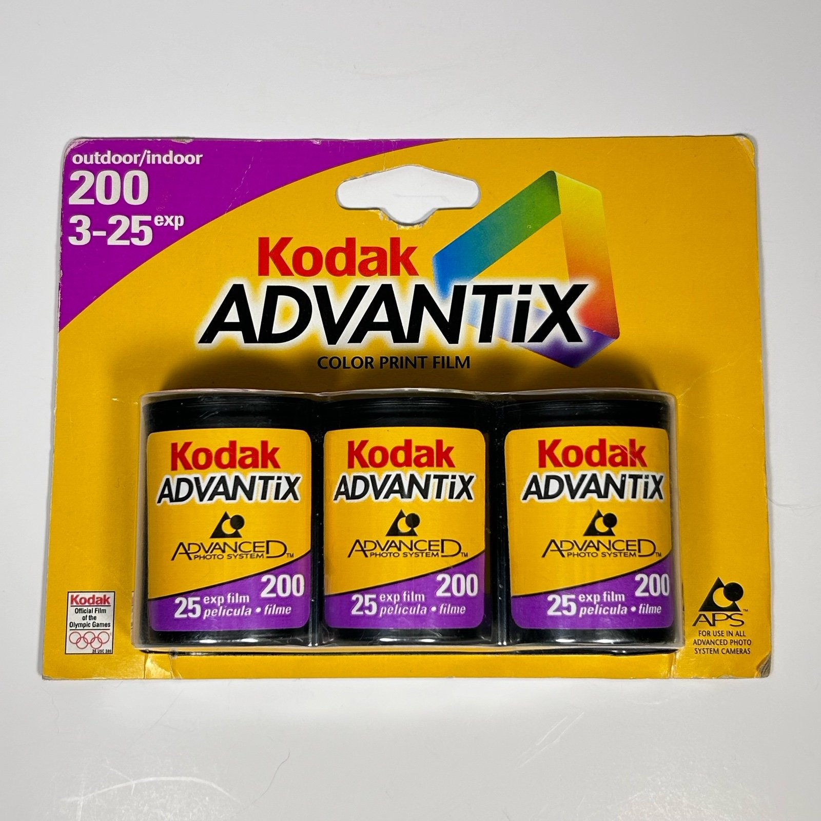 Kodak Advantix Color Print Camera Film 200 / 25 Exp. 3-Pack - SEALED / EXPIRED