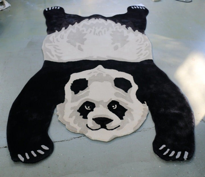 Panda Rugs Floor Handtuft Carpet Wool Rug