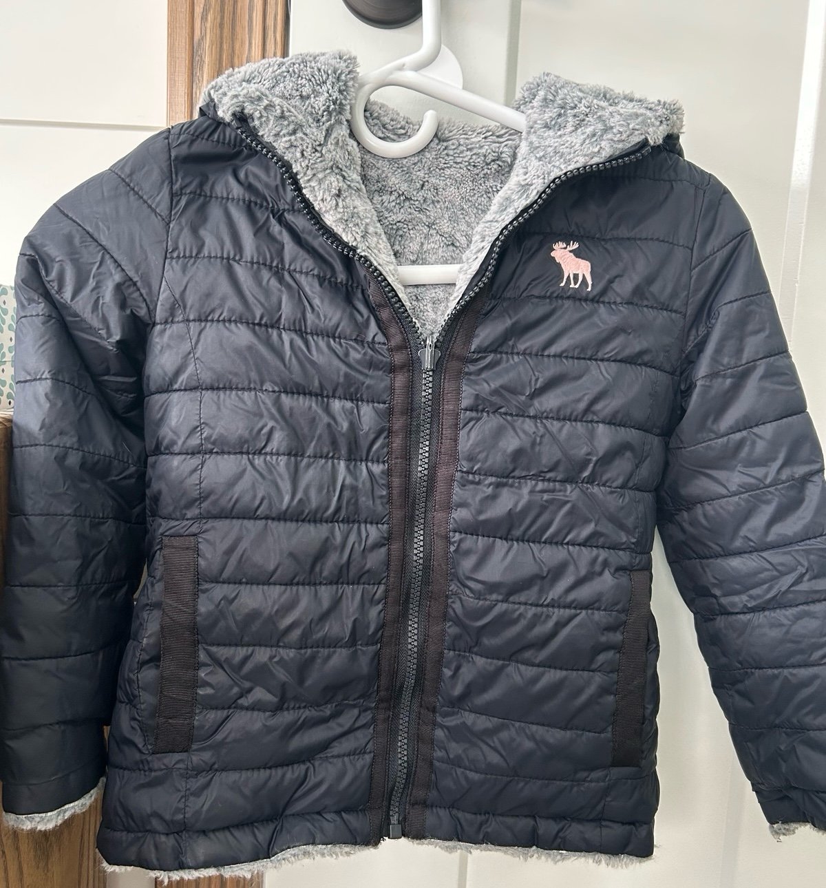 Abercrombie Kids Jacket Boys Youth XL Green Bomber