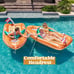 Giant Inflatable Boat Pool Float with Reinforced Cooler
