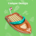 Giant Inflatable Boat Pool Float with Reinforced Cooler