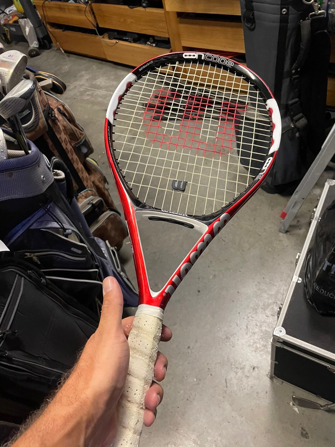 Wilson NCODE N5 Oversize Red White Tennis Racket Racquet 4 3:8