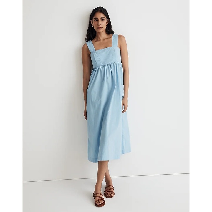 Madewell Cutout-Back Empire Midi Dress, NL442, Size 0