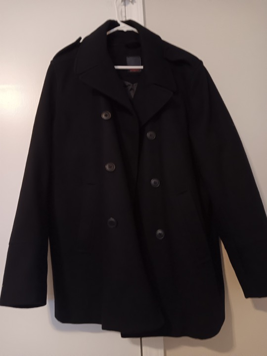 Levis men's XL black peacoat new!