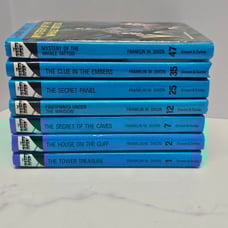 Vintage The Hardy Boys Lot of 7 Books Blue Glossy Hardcover by Franklin W. Dixon