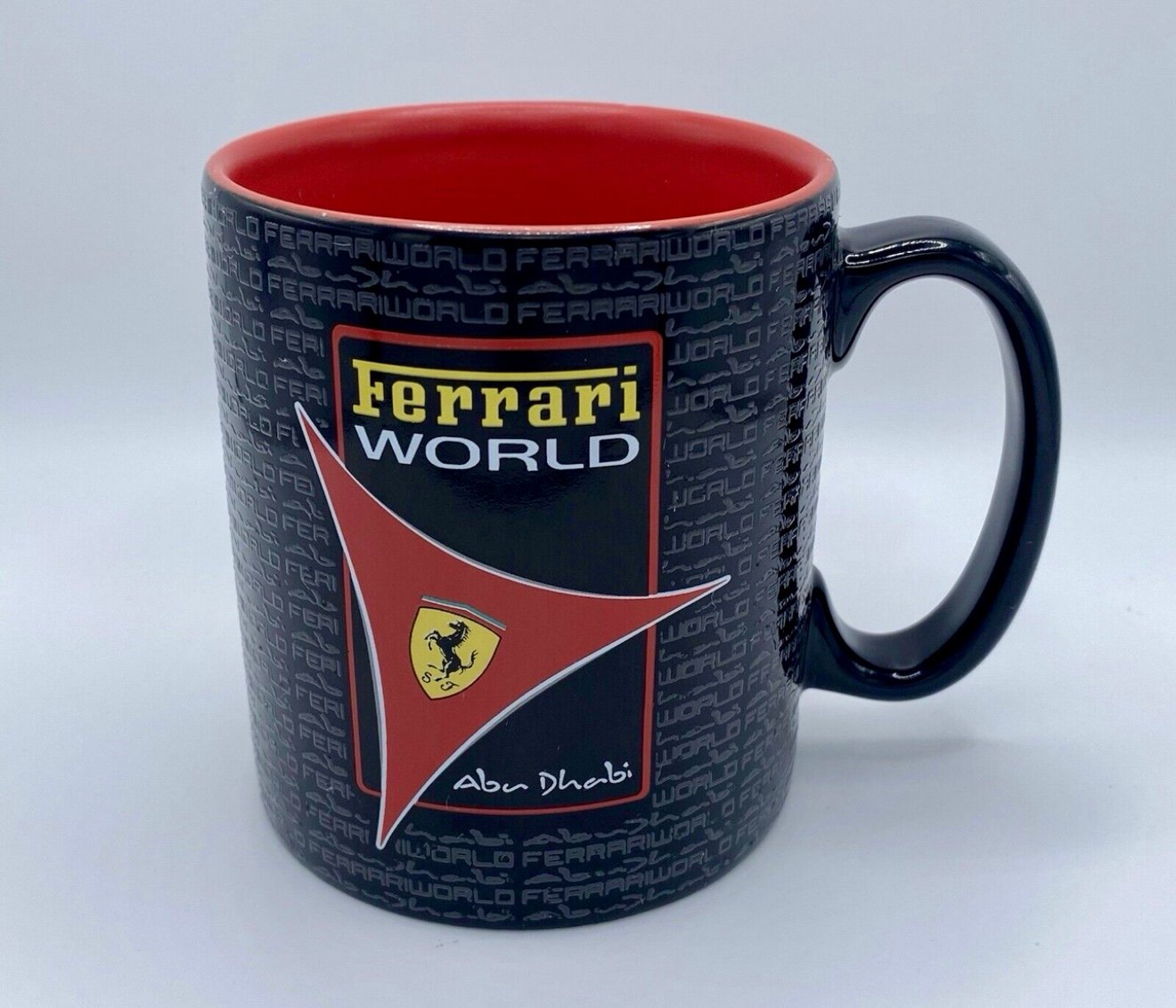 Ferrari World Abu Dhabi Coffee Mug Black Red Souvenir Cup