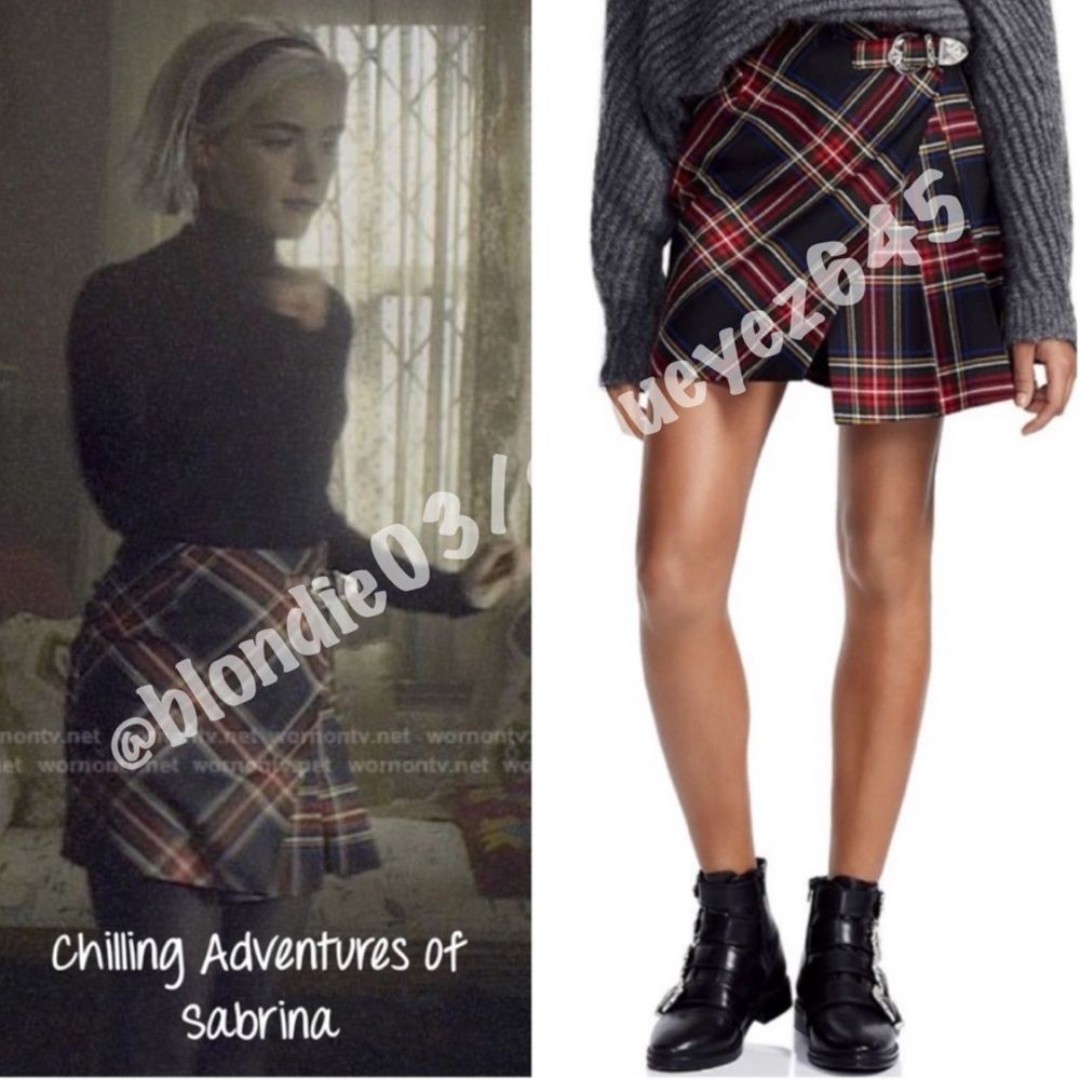 Maje “Judie” tartan plaid kilt skirt FR 38/6