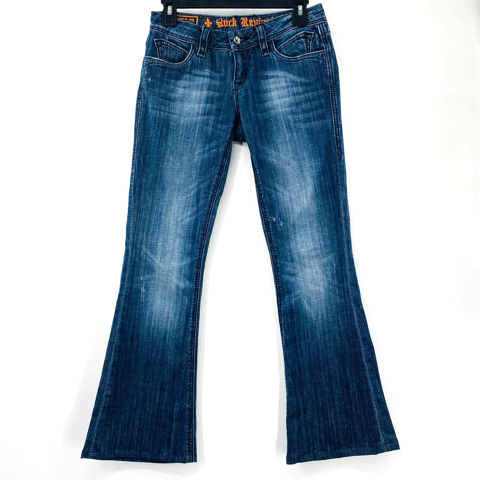 Rock Revival Charlotte Easy Bootcut Stretch Jean Size 26 Sequin Blue