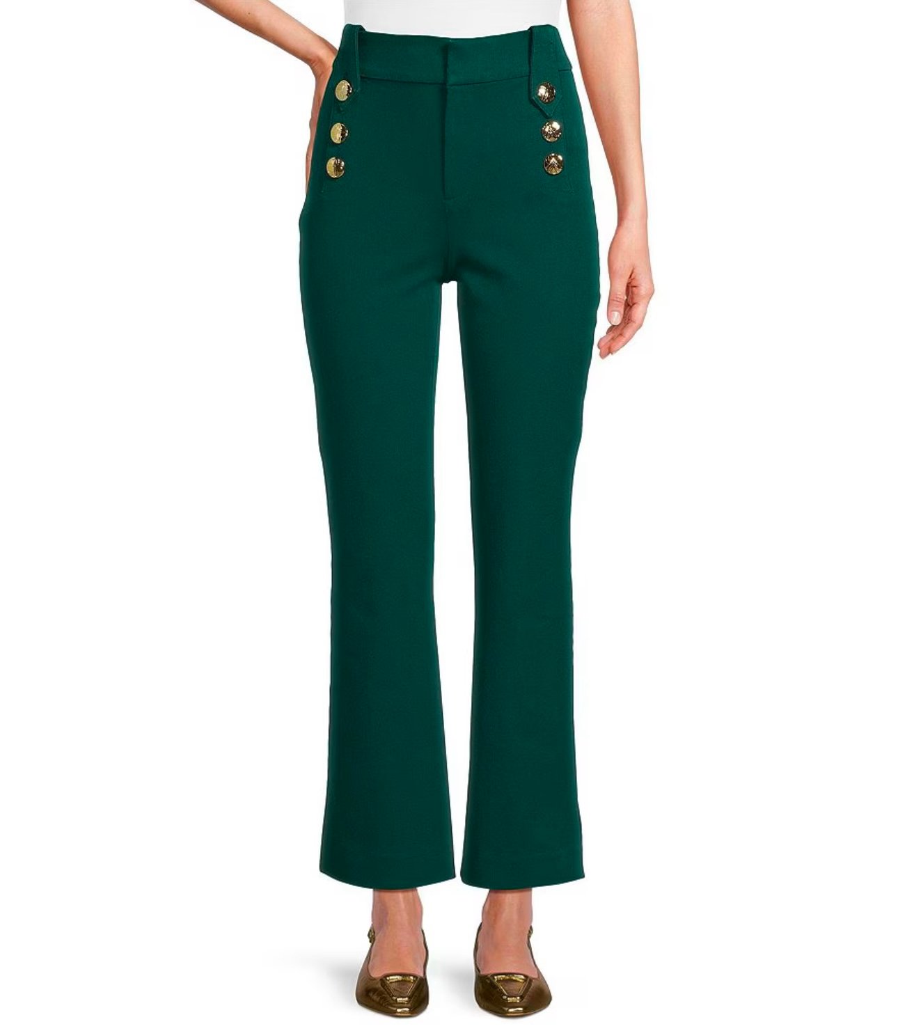 Lilly Pulitzer Parrish Bi-Stretch Crop Flare Pant Villa Green Size 10