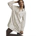Rdalamal Ivory Long Line Rhinestone Embellished Button-down Shirt Dress Size M